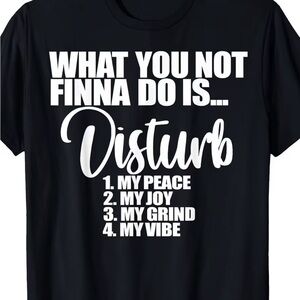 What You Not Finna Do Is... Disturb Short Sleeve Tee - Black